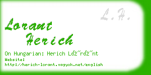 lorant herich business card